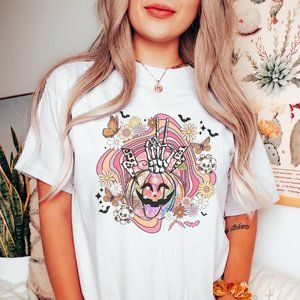 Pastel Retro Halloween T-shirt, Spooky Season Shirt